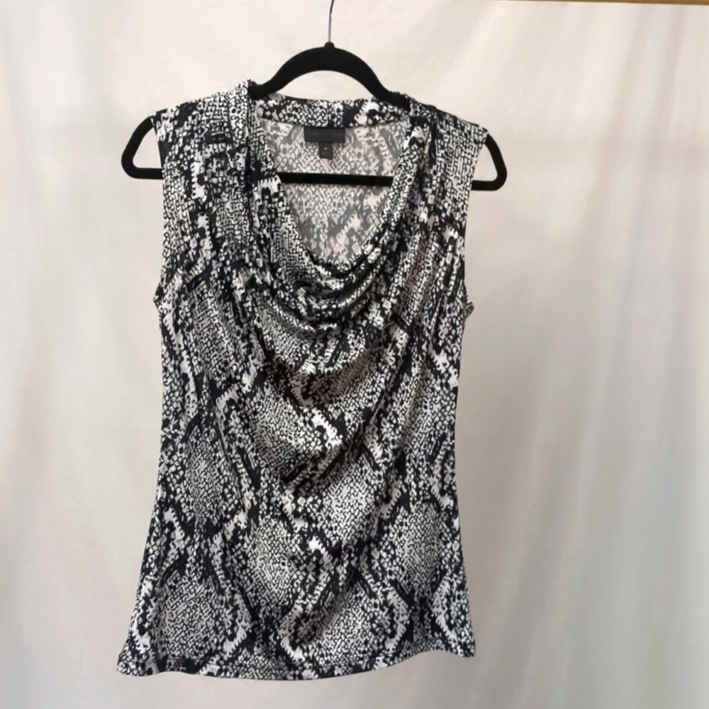 Worthington Snakeskin Pattern Sleeveless Top Size M